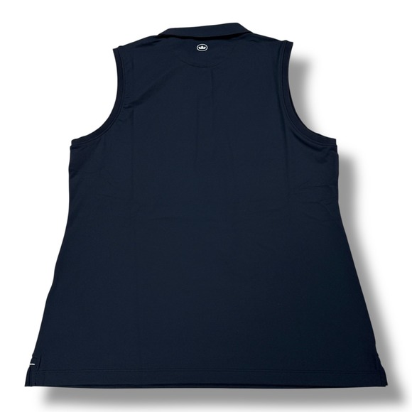 Peter Millar Womens Sleeveless Golf Polo Shirt Black LEDEK08S Size L NWT - Picture 5 of 16